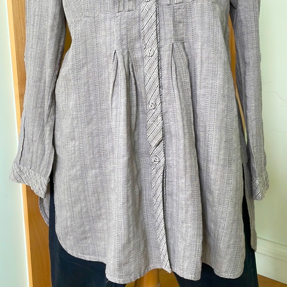 Sandwich Long-Sleeved Grey Button-Down Tunic, Size 38/S - Picture 3 of 15